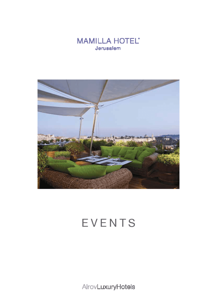Mamilla Hotel Events Brochure